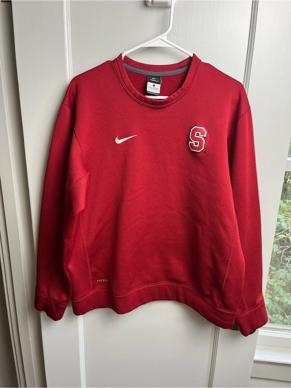 Nike Stanford Cardinal Sweatshirt Mens L Red Therma-Fit Football College NCAA